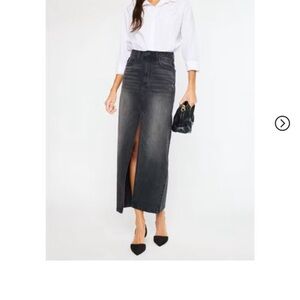 KanCan Charcoal Denim Skirt